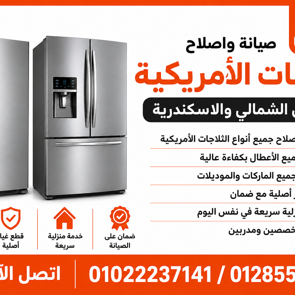 صيانة واصلاح الثلاجات الامريكية بالساحل الشمالي والاسكندرية